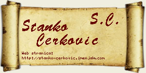 Stanko Čerković vizit kartica